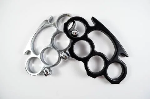 Two Brass Knuckles 库存照片
