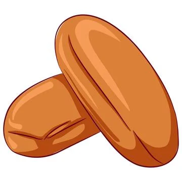 Two bread rolls Illustrazione stock