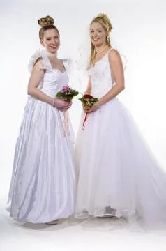 Two brides Stock Photos
