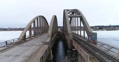 Two bridges Stock Footage 73820256