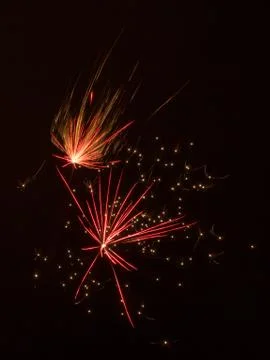 Two bright red flashes 库存照片