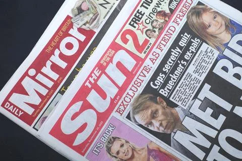 Two British tabloids Stock Photos