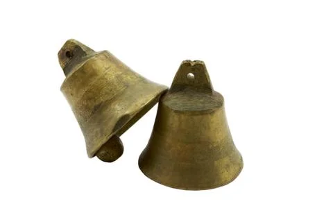 Two bronze bells Stock Photos