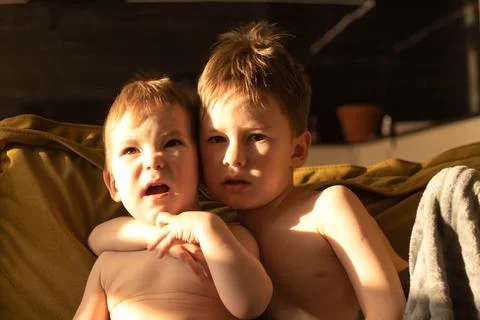 Two brothers Stock Photos