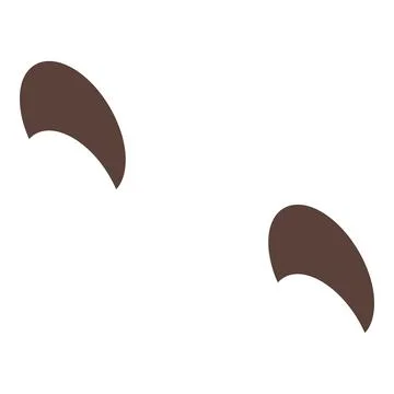 Two brown commas creating negative space on white background Stock Illustration