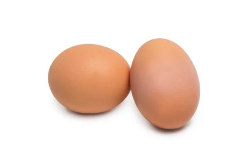 Two brown eggs Stock Photos
