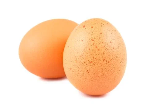 Two brown eggs Stock Photos