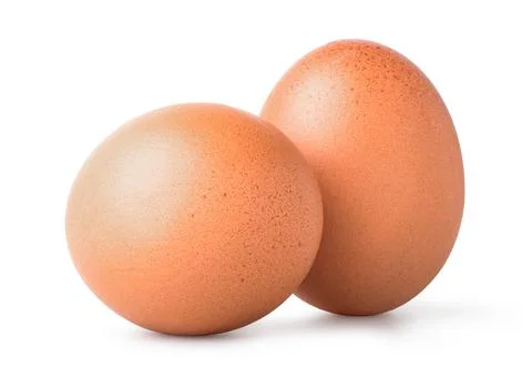 Two brown eggs Stock Photos