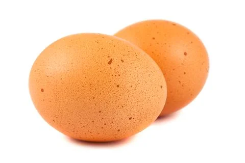 Two brown eggs Stock Photos