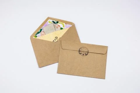 Two brown envelopes. Stock Photos