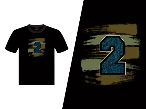 Two Brush Vector T Shirt Design Illustrazione stock