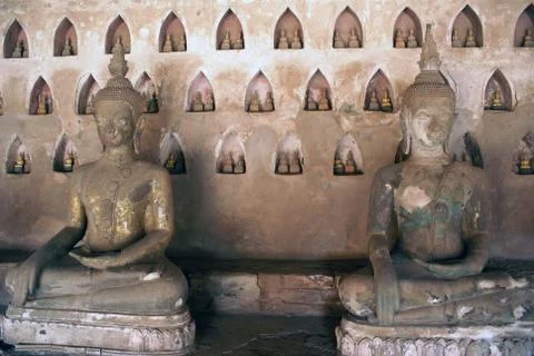 Two buddhas Stock Photos