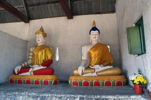 Two buddhas Stock Photos