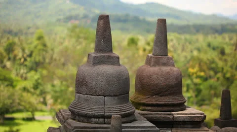 Two Buddhist stupa Stock Footage 24456424