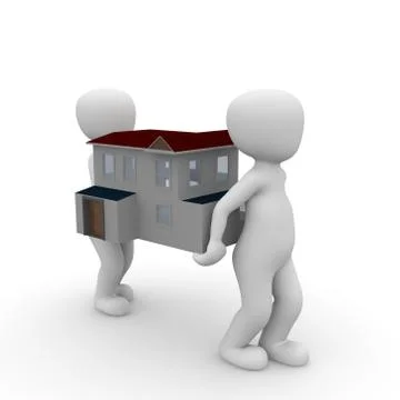 Two builders Stock Illustration