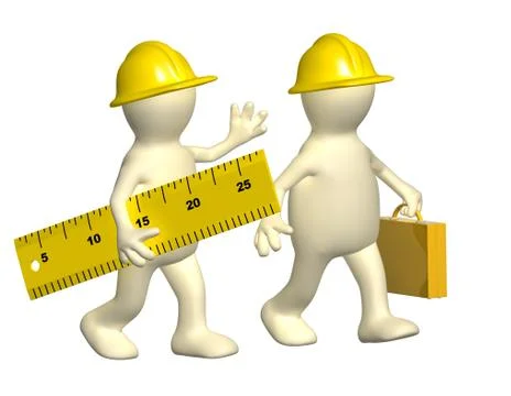 Two builders Stock Illustration