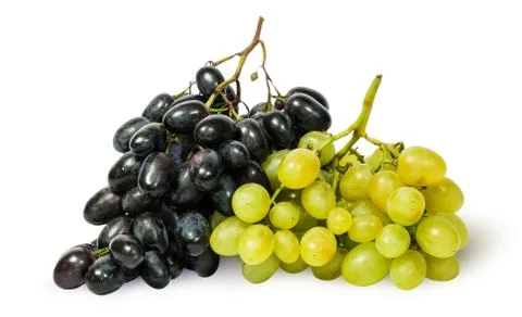 Two bunches of grapes Stock Photos