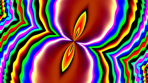 Two Burning Gas Flames Burn From Center Rotating Video stock 143902869