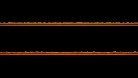 Two burning rods on a black background. Looped video Stock Footage 98970606