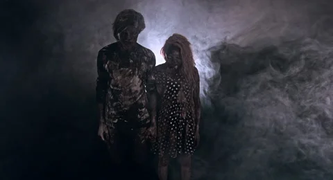 Two burnt zombie scare. 動画素材 66788423