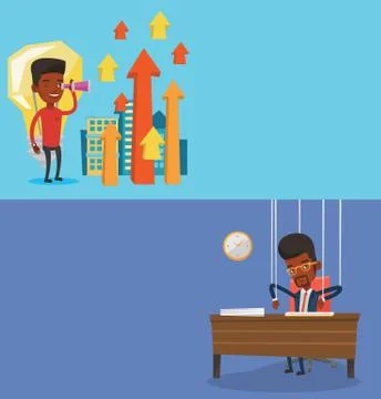 Two business banners with space for text Stock Illustration