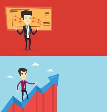 Two business banners with space for text. Stock Illustration