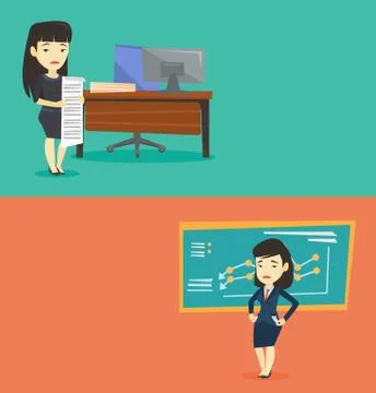 Two business banners with space for text. Stock Illustration