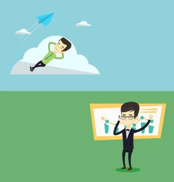 Two business banners with space for text. Stock Illustration