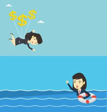 Two business banners with space for text. Stock Illustration