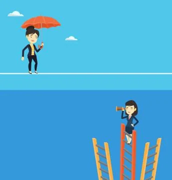 Two business banners with space for text. Stock Illustration