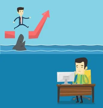 Two business banners with space for text. Stock Illustration
