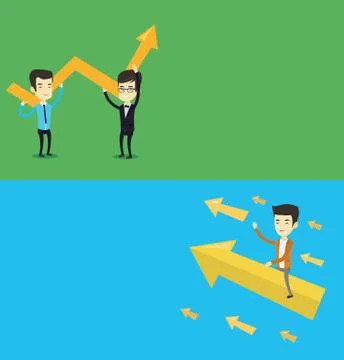 Two business banners with space for text. Stock Illustration