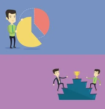 Two business banners with space for text. Stock Illustration