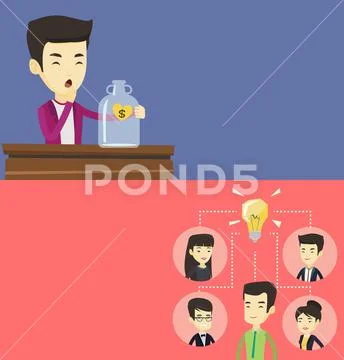 Two business banners with space for text. Stock Illustration