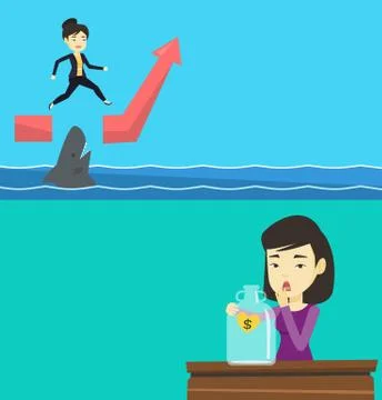 Two business banners with space for text. Stock Illustration