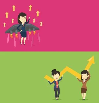 Two business banners with space for text. Stock Illustration