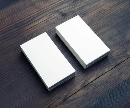 Two business cards Stock Photos