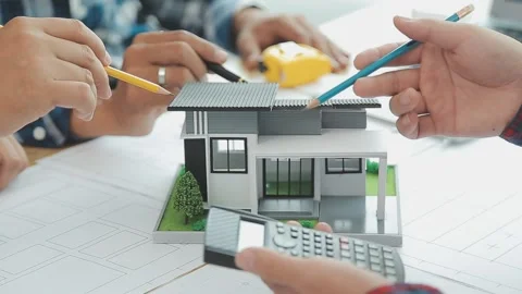 Two business man construction site engineer. Engineering objects on workpla.. Stock Footage 248880495