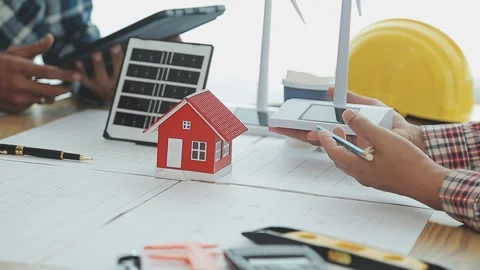 Two business man construction site engineer. Engineering objects on workpla.. Stock Footage 248880684