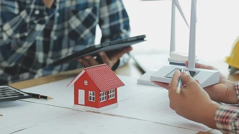 Two business man construction site engineer. Engineering objects on workpla.. Stock Footage 248880690