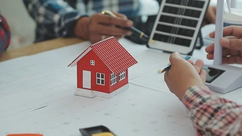 Two business man construction site engineer. Engineering objects on workpla.. Stock Footage 248880723