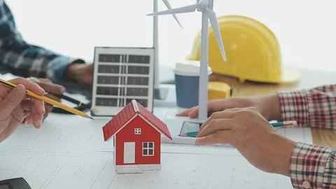 Two business man construction site engineer. Engineering objects on workpla.. Stock Footage 248880729
