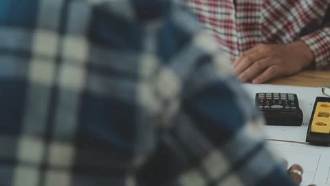 Two business man construction site engineer. Engineering objects on workpla.. Stock Footage 248880818