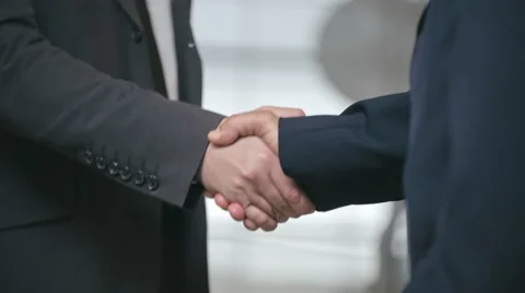 Two Business Partners Making a Deal Stock Footage