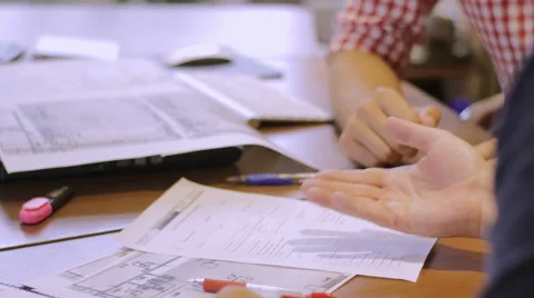Two business partners signing a documents Video stock 58016703