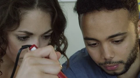 Two Business Partners Working In A Tech Startup In Sillicone Valley Stock Footage 82368771