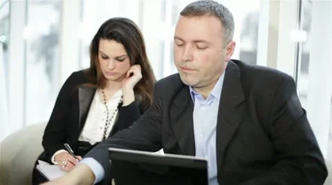 Two business people Stock Footage 24634524