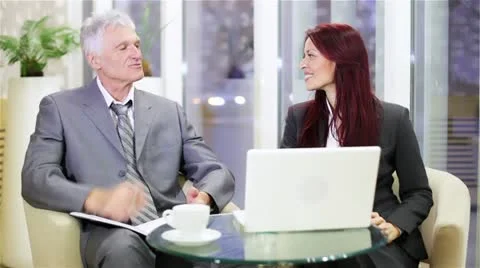 Two business people Stock Footage 24634593