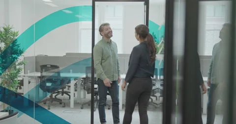 Two Business People Shaking hands Meeting in Office Stock Footage 202062207