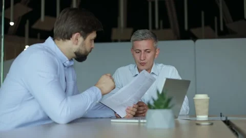 Two Business Professionals Having a Discussion in the Office Stock-Footage 282241396